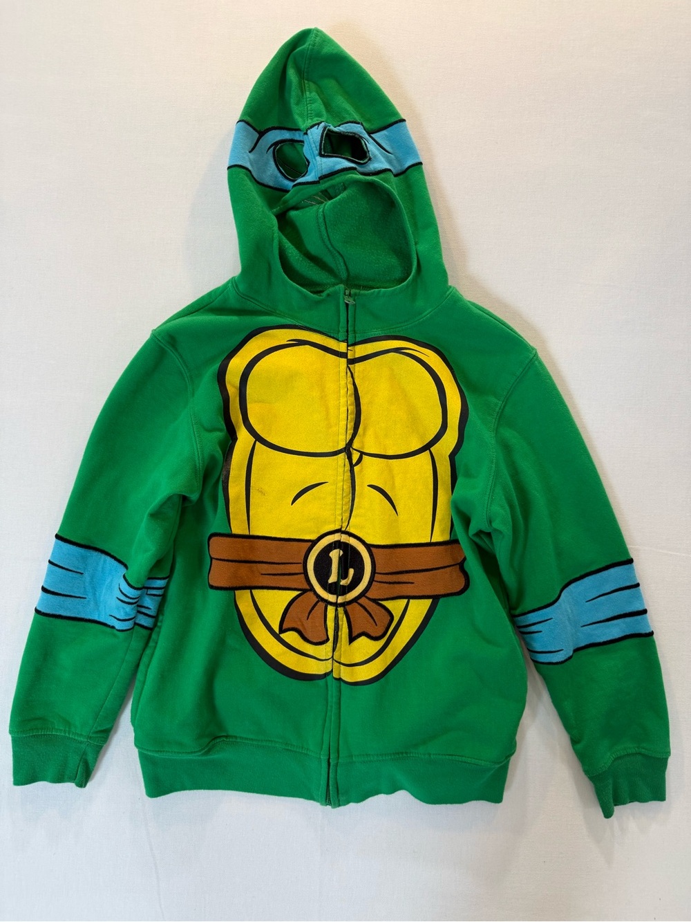Nickelodeon Green Hooded Turtle Jacket with Blue Mask and Yellow Shell